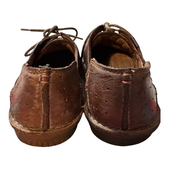 Clarks Unstructured Shoes Oxfords Mens 10M Brown Leather Comfort Lace Up Shoe main image 2